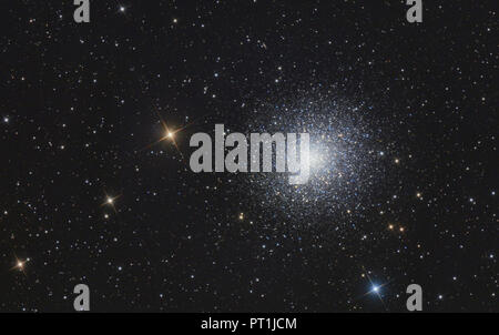 Astrophotography, globular cluster Messier 13 or Hercules Cluster Stock Photo