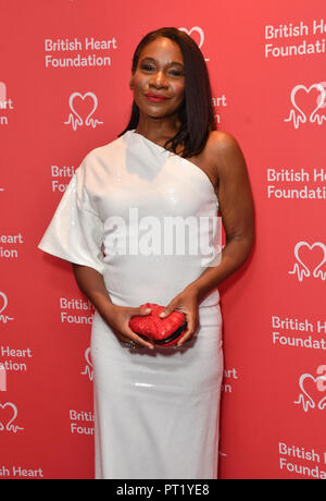 London, UK. 5th October 2018. The British Heart Foundation’s Heart Hero Awards at The Globe Theatre, to celebrate and say thank you to the charity’s inspirational supporters. Picture date: Friday 5 October 2018. Hosted by Kay Burley, awards went to selfless fundraisers and those who have shown remarkable bravery and gone above and beyond to help others. Nominations are now open for next year’s Heart Hero Awards. Credit: Picture Capital/Alamy Live News Stock Photo