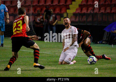 Recife, Brazil. 05th Oct, 2018. Game during Sport x Internacional held on Friday (5), a match valid for the 28th round of the Brazilian Championship Series A 2018, held in Ilha do Retiro in Recife, PE. Credit: Rafael Melo/FotoArena/Alamy Live News Stock Photo