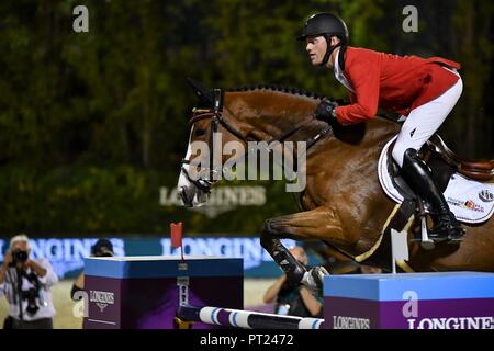 Barcelona, Spain. 05th Oct, 2018. Jockeys in the CSIO Barcelona host the great LONGINES FEI Jumping Nations Cup â„¢ world final, the most important equestrian event on the international equestrian calendar. Credit: CORDON PRESS/Alamy Live News Stock Photo