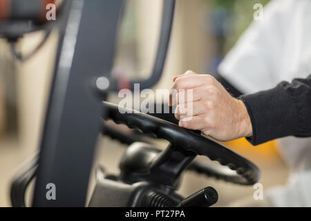 Worker driving  forklift Stock Photo