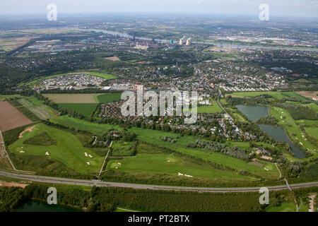 Aerial View, Golf and More Huckingen GmbH & Co. KG Golf Course, Duisburg, Ruhr Area, North Rhine-Westphalia, Germany, Europe Stock Photo