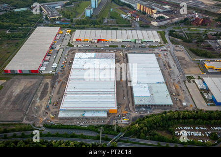 Amazon logistics, new hall building on the area of ??the Westfalenhütte, internet trade, warehouses, distribution warehouse, Dortmund, Ruhr area, North Rhine-Westphalia, Germany, Europe Stock Photo