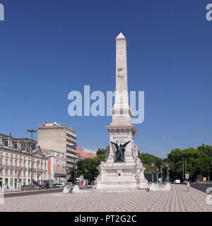 Praca dos Restauradores, Obelisk, Avenida da Liberdade, Lisbon, Portugal Stock Photo