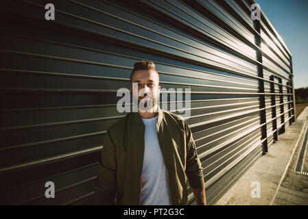 Portrait of bearded young man Stock Photo