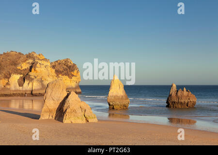 Praia de tres Irmaos at sunset, Alvor, Algarve, Portugal Stock Photo