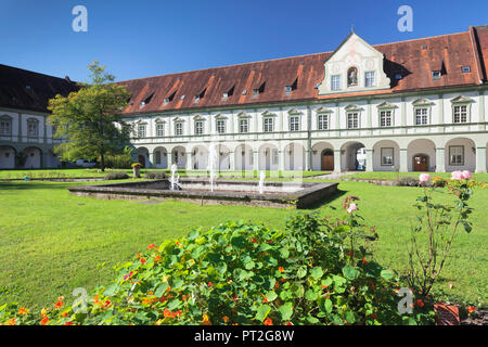 Benedictine monastery in Benediktbeuren, Upper Bavaria, Bavaria, Germany Stock Photo