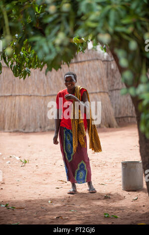 Local children in Mukuni village in Livingstone, close to Victoria Falls, Zambia Stock Photo