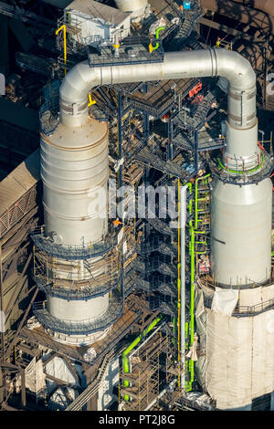 HKM-Duisburg, steel mill, steelworks Krupp Mannesmann GmbH, plant construction, blast furnace, Duisburg, Ruhr area, North Rhine-Westphalia, Germany Stock Photo