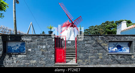 Windmill Pico Vermelho with tile pictures Stock Photo