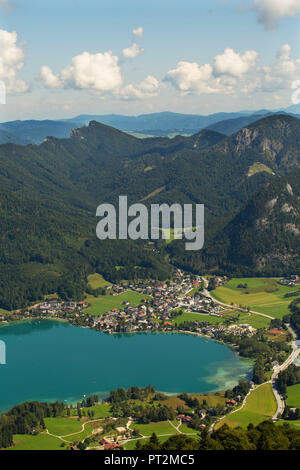 Austria, Salzkammergut, Fuschl am See, Fuschlsee, view from Filbling, Stock Photo