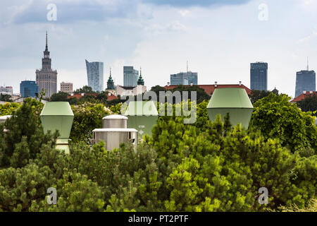 Poland, Warsaw, View from roof garden of the university library Stock Photo