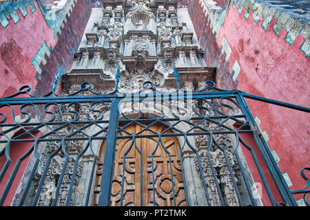 Scenic old churches in Zocalo, Mexico City Stock Photo