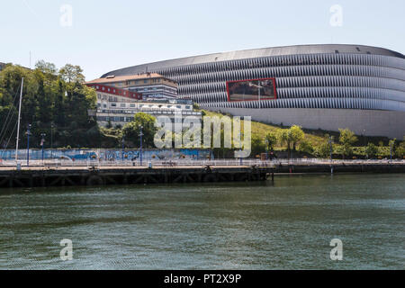 Estadio de San Mamés, the football stadium in Bilbao, Basque Country, Spain, Europe Stock Photo