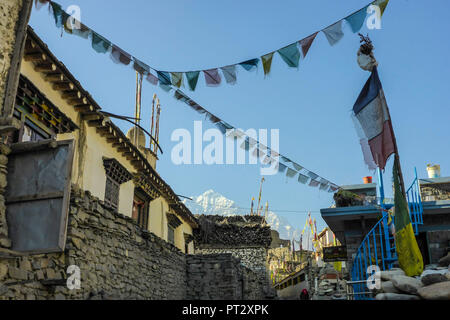 Nepal, Himalaya Mountains, Mustang District, Annapurna Circuit, Upper Mustang Trek, Kali Gandaki, Valley, Kagbeni Stock Photo