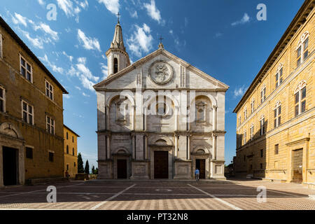 Europe, Italy, Tuscany, Pienza - Cathedral of Pienza Stock Photo