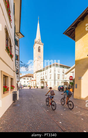 Termeno, Bolzano province, Trentino Alto Adige, Italy View of the square of Termeno, Stock Photo