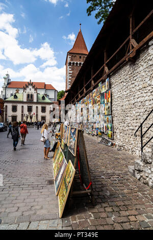 Europe, Poland, Lesser Poland, Krakow, St. Florian's Gate Stock Photo