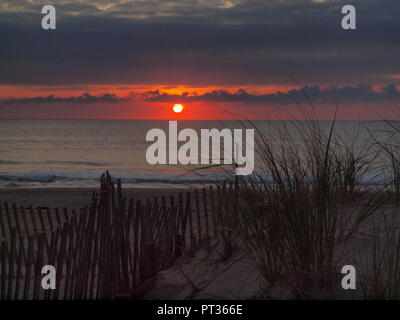 Fascinating sunlight during sunrise on Belmar Beach, New Jersey Stock Photo  - Alamy