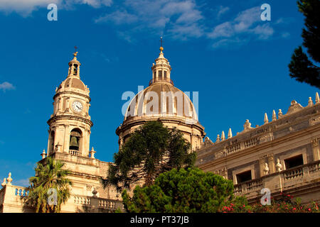 Sicily, Catania, old town, Cathedral Stock Photo