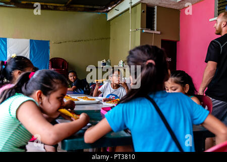 kids in guatemala in class room Stock Photo