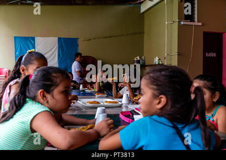 kids in guatemala in class room Stock Photo