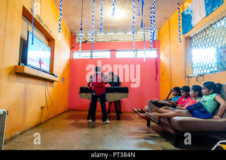 kids in guatemala in class room Stock Photo