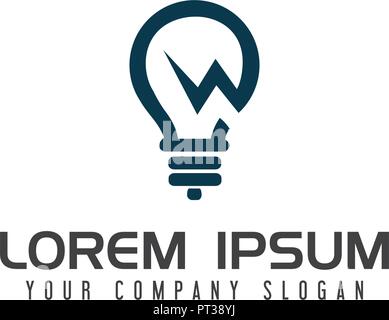 bulb electrical logo design concept template Stock Vector