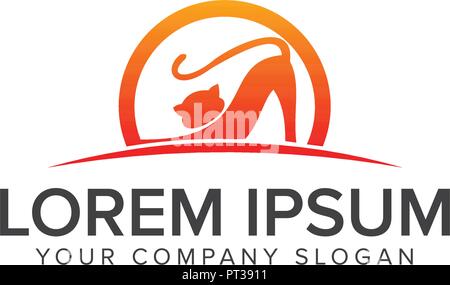cat logo. Pet design concept template Stock Vector