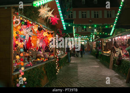 Germany, Baden-Württemberg, Freiburg, Christmas Market at Town Hall in the Old Town Stock Photo