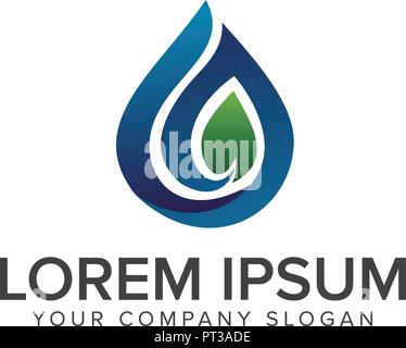 drop leaf logo. eco energy logo. bio green gas design concept template Stock Vector