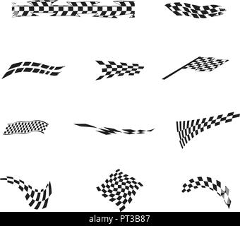 Racing sport grunge background with checkered flag and tire tracks race ...