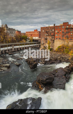 Canada, Quebec, Estrie Region, Sherbrooke, rapids of the St-Francoois River Stock Photo