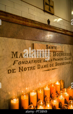 Canada, Quebec, Montreal, The Old Port, Chapelle Notre Dame de Bonsecours chapel, shrine to Marguerite Bourgeoys, Catholic Saint Stock Photo