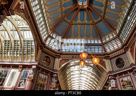 Leadenhall market. Gracechurch Street. East End, London, England Stock Photo