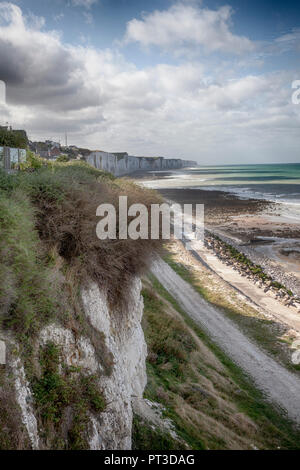 Ault, Picardy, France - southern aspect with cliffs Stock Photo