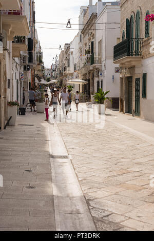 Alley in the historic center of Polignano a Mare (Italy) Stock Photo