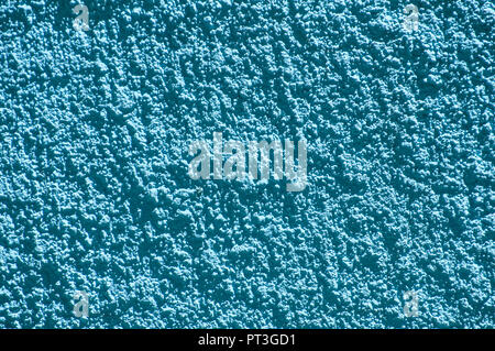 Blue color plaster house wall surface texture closeup as background Stock Photo