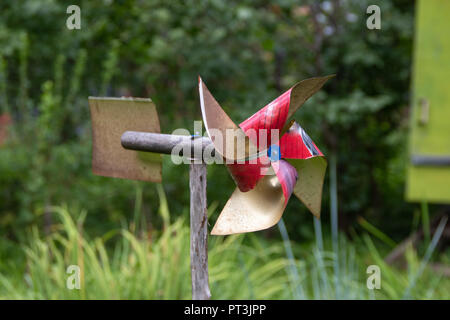 Vane toy for protecting garden from pest birds Stock Photo