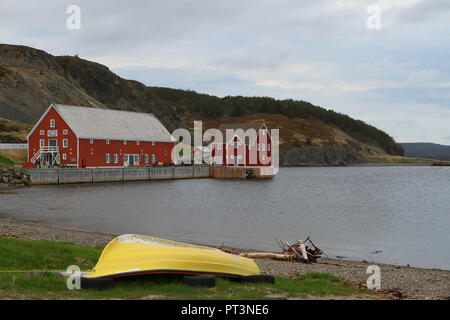 Rising Tide Theatre near the Town of Trinity. Trinity is a small town, located on Trinity Bay in Newfoundland and Labrador, Canada. Stock Photo