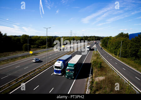 motorway at junction 12, road run between London and Wales and is the busiest in Europe and known as the m4 corridor Stock Photo