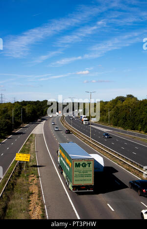 motorway at junction 12, road run between London and Wales and is the busiest in Europe and known as the m4 corridor Stock Photo