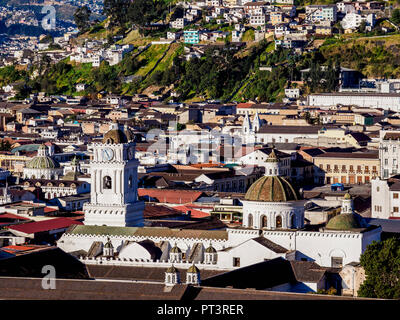 La Merced Church, elevated view, Old Town, Quito, Pichincha Province, Ecuador Stock Photo