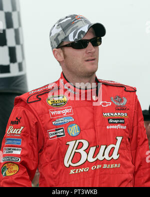 Dale Earnhardt Jr walks to his car  just prior to the start of the Gatorade Duel 150's, at Daytona International Speedway in Daytona Beach,  Florida on February 16, 2006. Stock Photo