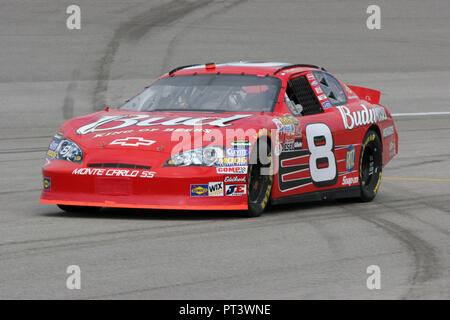 Dale Earnhardt Jr brings his car to the pits during the Nextel Cup Practice at Homestead-Miami Speedway in Homestead, Florida on November 18, 2006. Stock Photo