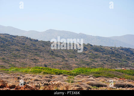 rural landscape on a hill near Sisi on the Greek island Crete Stock Photo