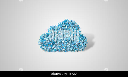 Cloud computing illustration, cloud symbol from many particular Stock Photo