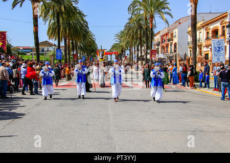 Palos de la Frontera, Huelva, Spain - MARCH 18, 2017: Parade in Discovery's Medieval Fair in a town called Palos de la Frontera Stock Photo