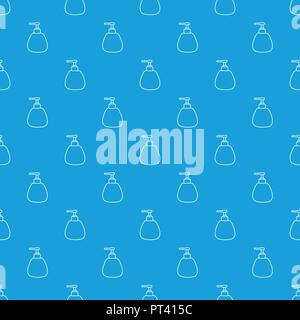 Dispenser pump cosmetic pattern vector seamless blue Stock Vector