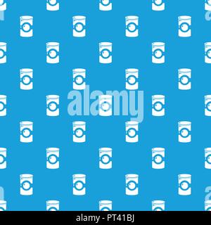 Cosmetic jar plastic pattern vector seamless blue Stock Vector